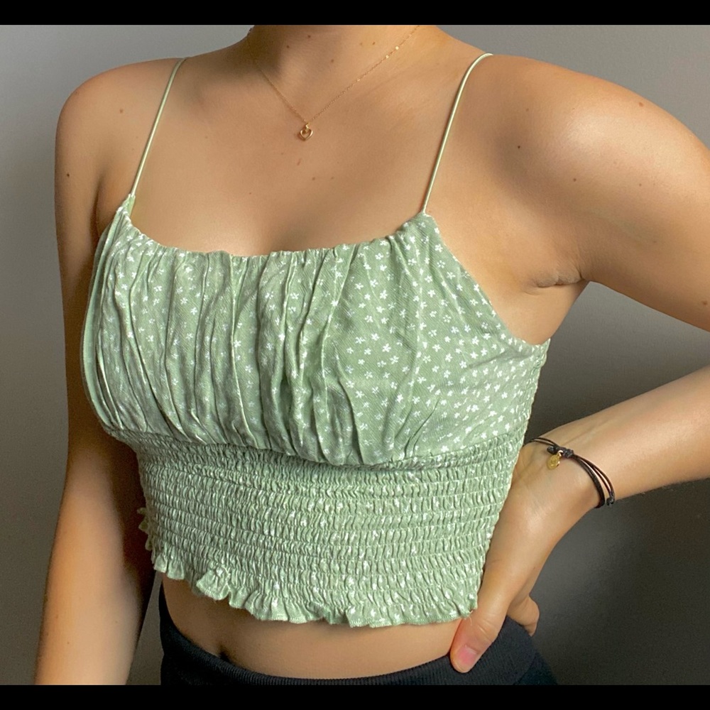 LA Hearts Green Crop Top, Size S, Great Condition